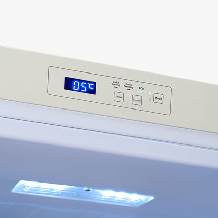 EuropAce 170L Retro 2-Door Fridge (Ivory White)