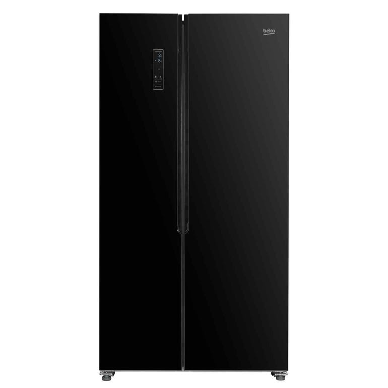 Beko 563L Side by Side Refrigerator (Black-Glass)