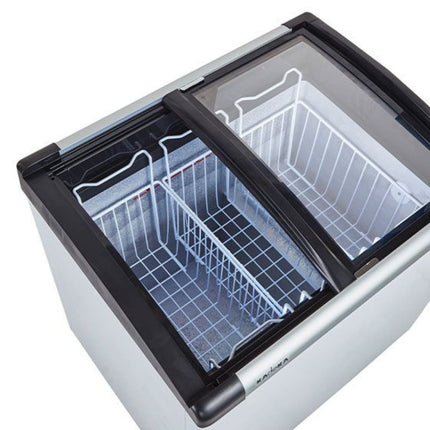 Kadeka 165L Sliding Glass Door Showcase Chest Freezer