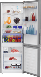 Beko 340L Bottom Freezer Two Door Refrigerator (Platinum Inox)