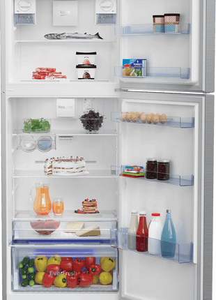 Beko 470L Two Door Refrigerator (Platinum Inox) RDNT470E50VZP